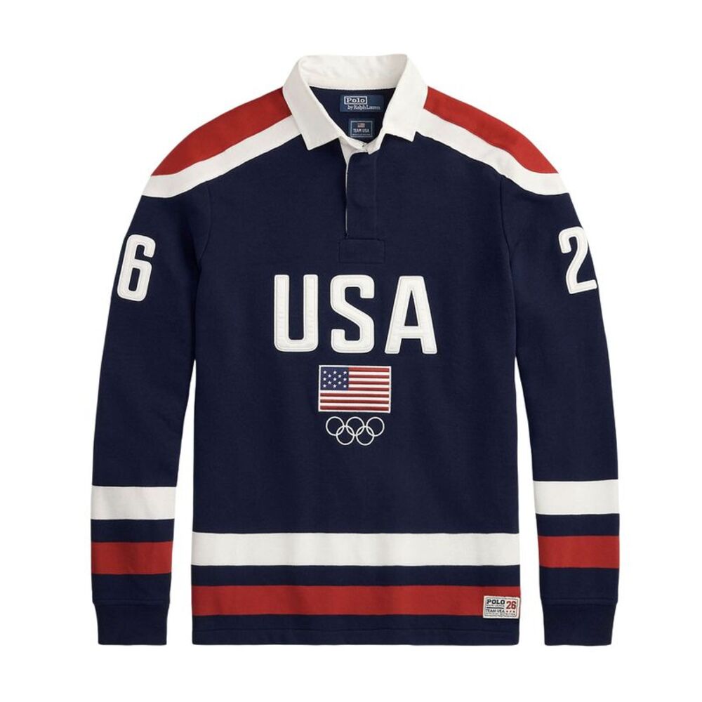 Polo Ralph Lauren Mens Team USA Rugby Sweatshirt XL Navy Multi - NWT